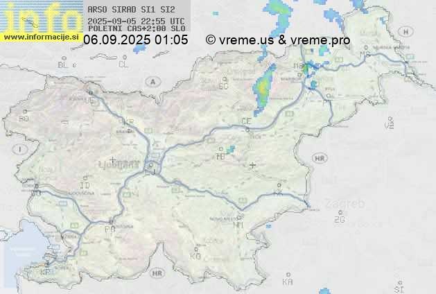 Radarska karta padavin