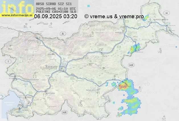 Radarska karta padavin