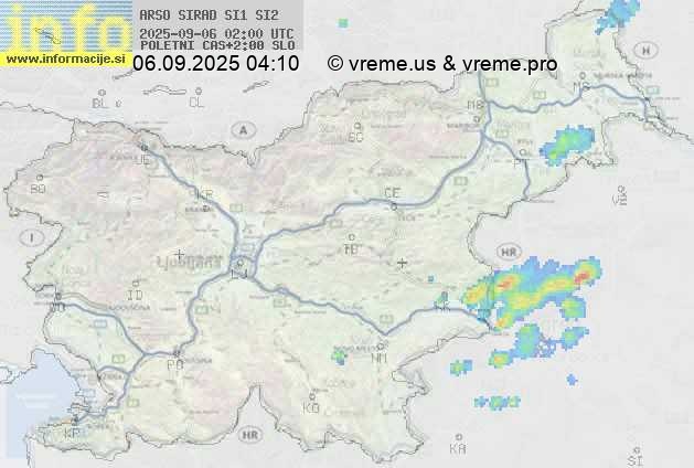 Radarska karta padavin