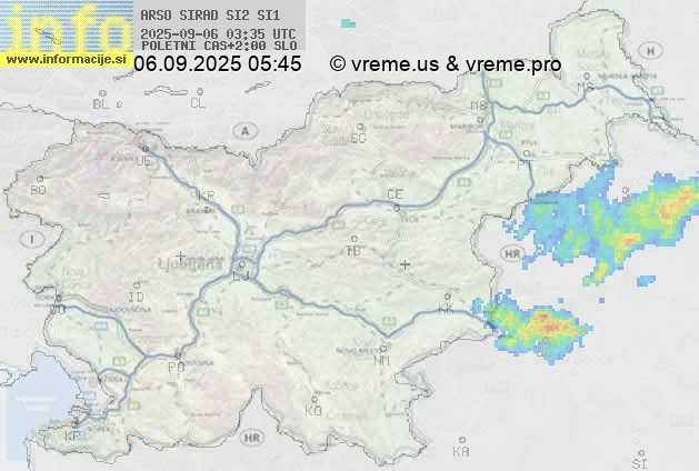 Radarska karta padavin