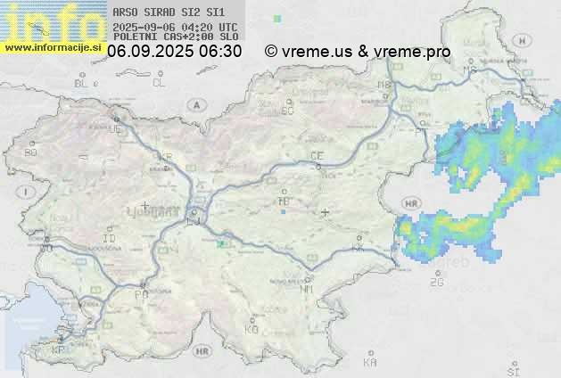 Radarska karta padavin