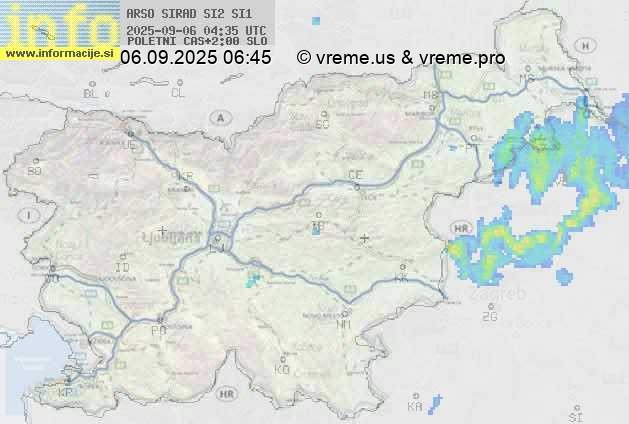 Radarska karta padavin