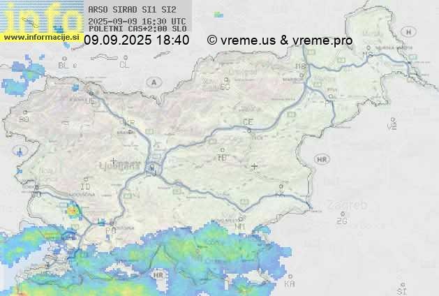 Radarska karta padavin