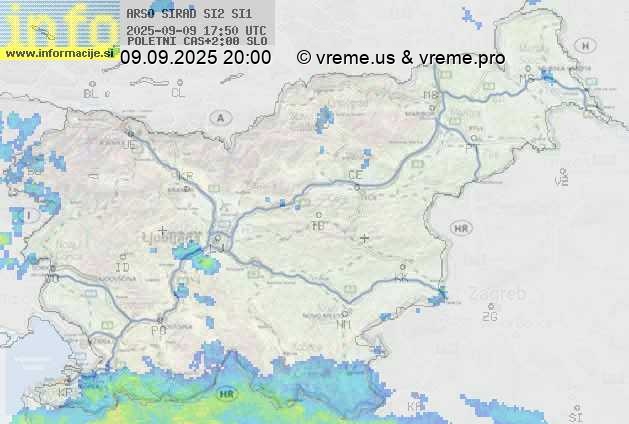 Radarska karta padavin