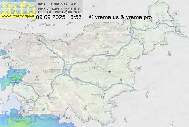 Radarska karta padavin