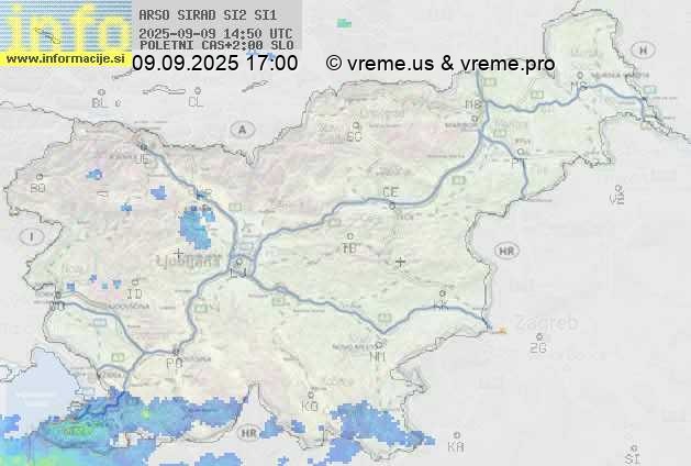 Radarska karta padavin
