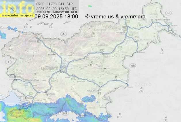 Radarska karta padavin