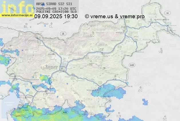 Radarska karta padavin