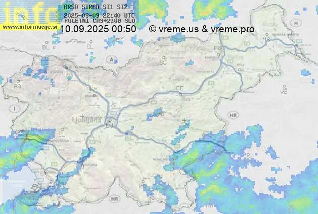Radarska karta padavin