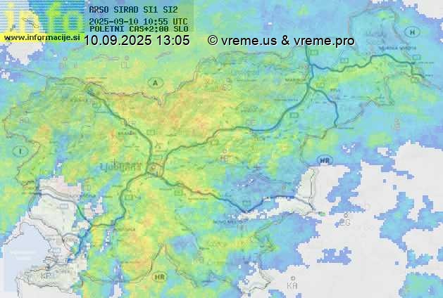 Radarska karta padavin