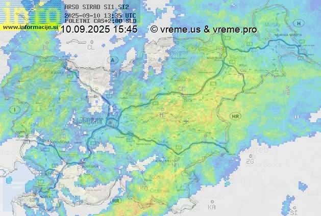 Radarska karta padavin