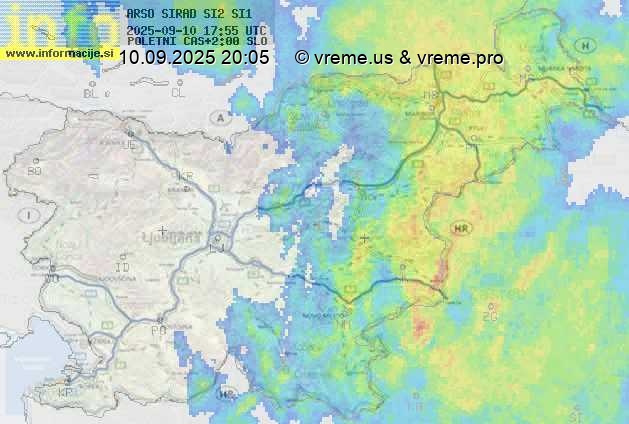Radarska karta padavin