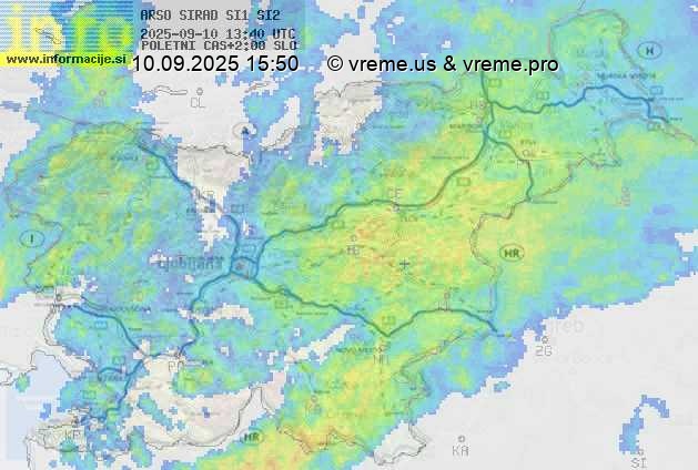 Radarska karta padavin