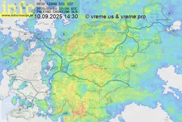 Radarska karta padavin