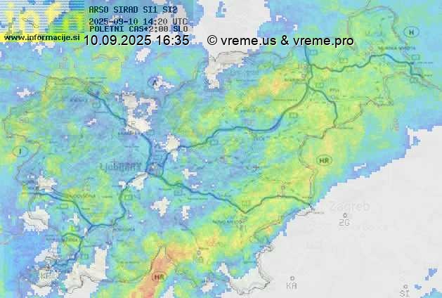 Radarska karta padavin