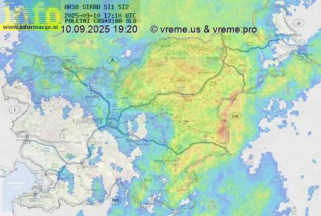 Radarska karta padavin
