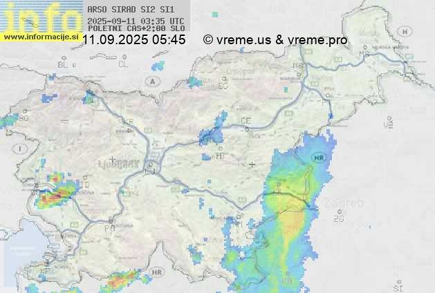 Radarska karta padavin