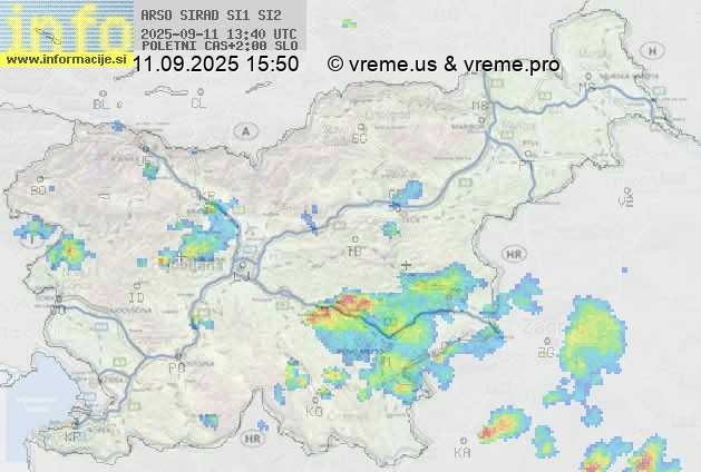 Radarska karta padavin