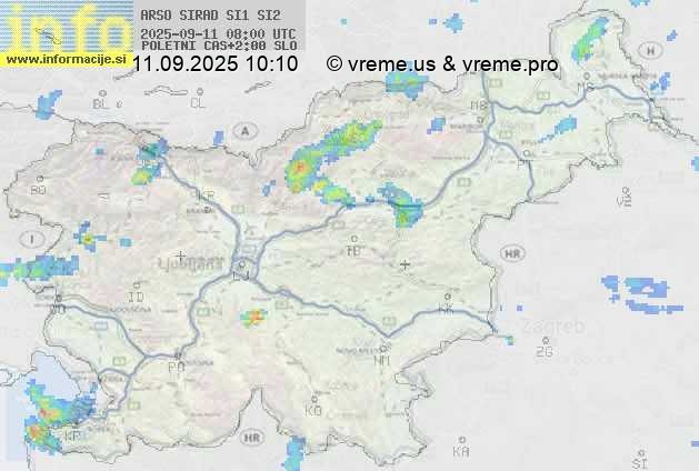 Radarska karta padavin