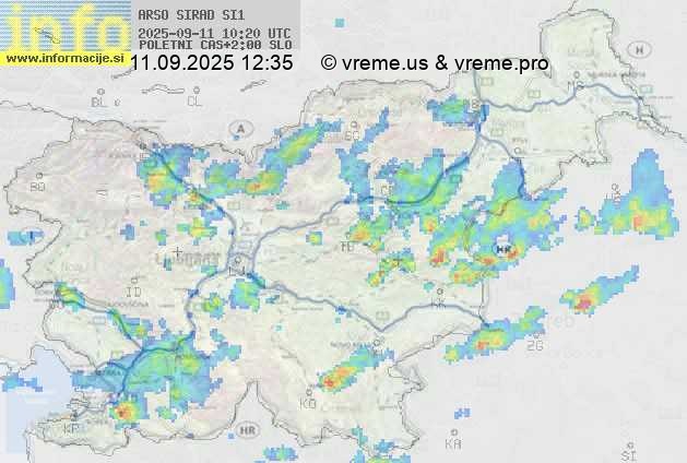Radarska karta padavin
