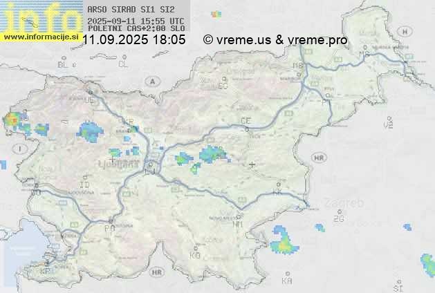 Radarska karta padavin