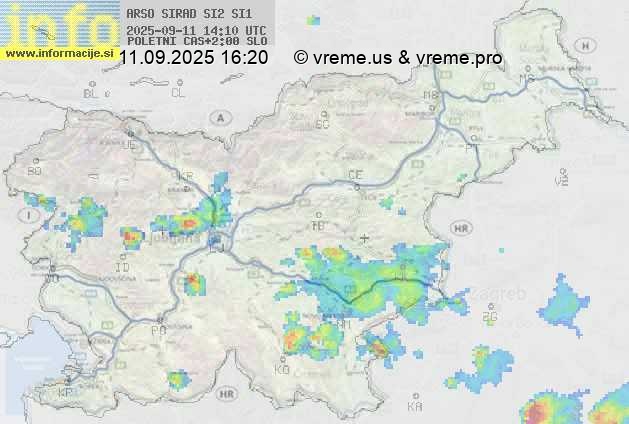 Radarska karta padavin