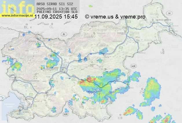 Radarska karta padavin