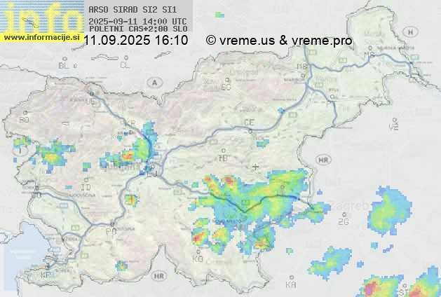Radarska karta padavin
