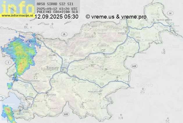 Radarska karta padavin