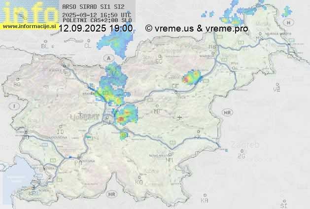 Radarska karta padavin