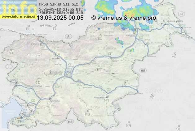 Radarska karta padavin