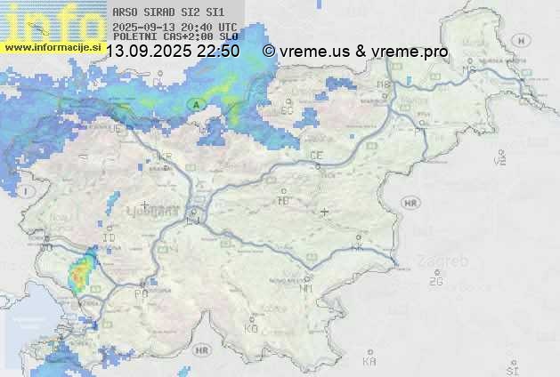 Radarska karta padavin