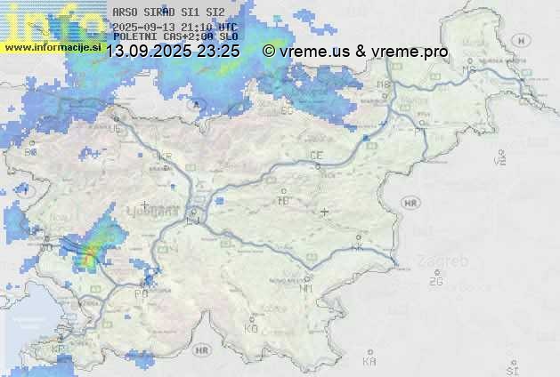 Radarska karta padavin