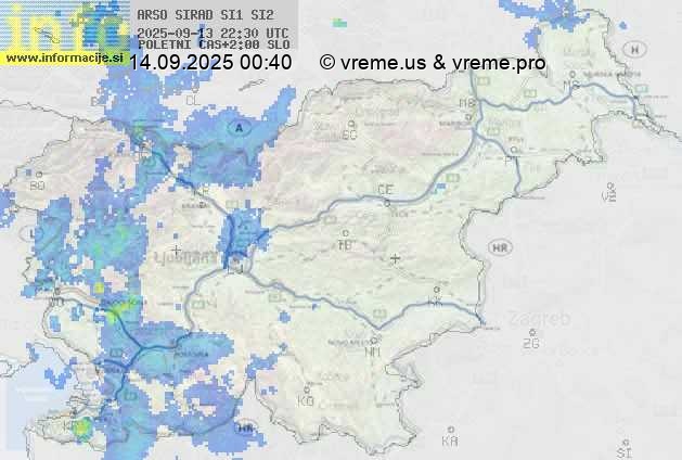 Radarska karta padavin