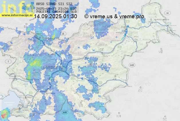 Radarska karta padavin