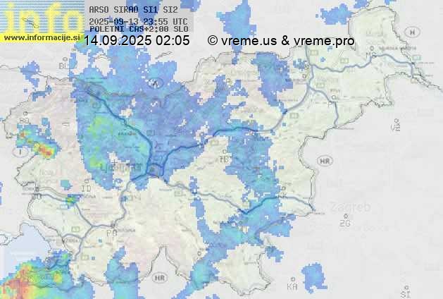 Radarska karta padavin
