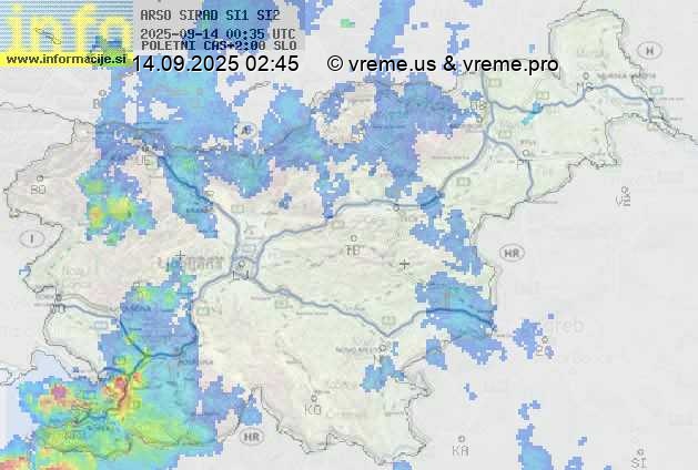 Radarska karta padavin