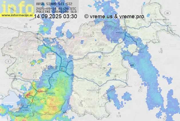 Radarska karta padavin