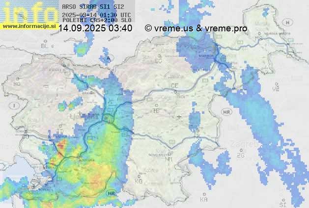 Radarska karta padavin
