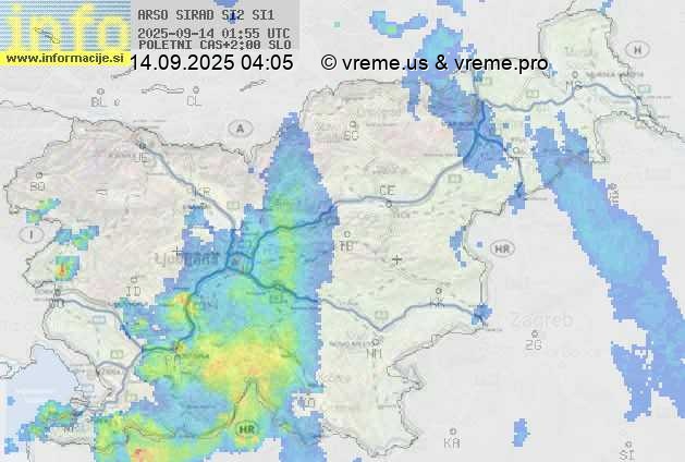 Radarska karta padavin