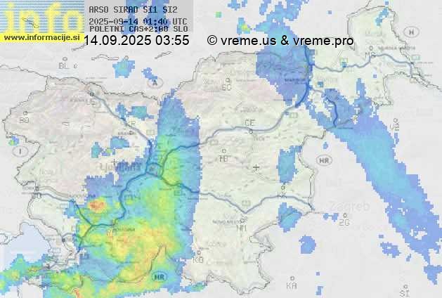 Radarska karta padavin