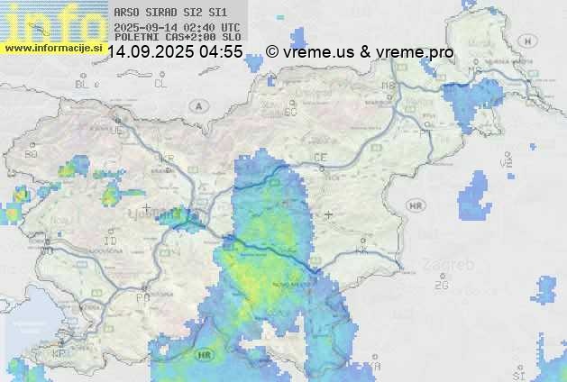 Radarska karta padavin