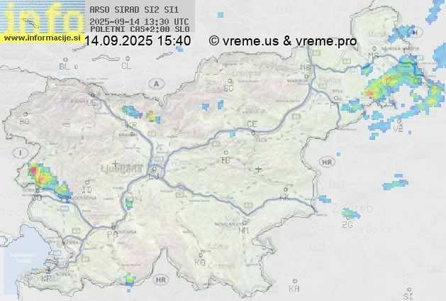 Radarska karta padavin