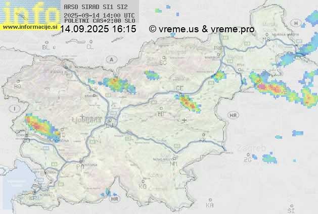 Radarska karta padavin