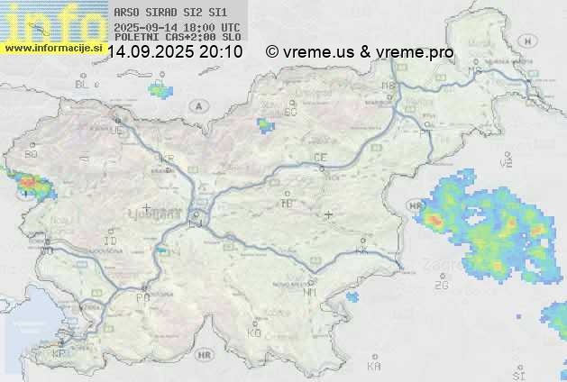 Radarska karta padavin