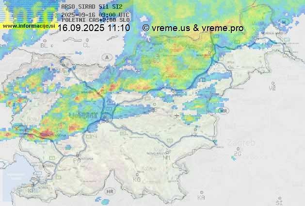 Radarska karta padavin