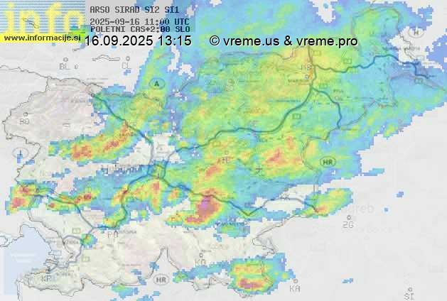 Radarska karta padavin