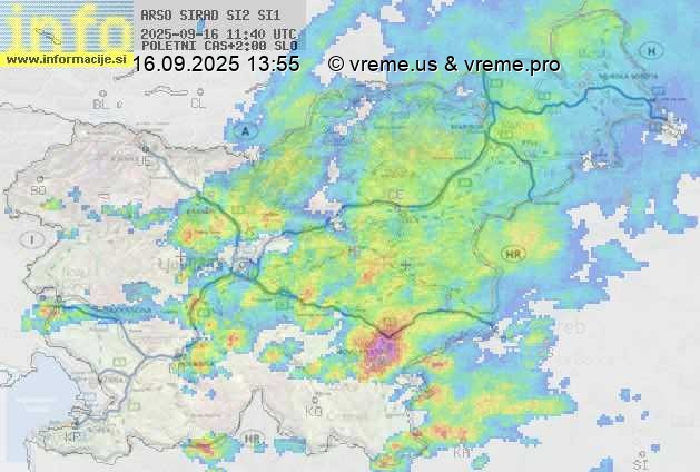 Radarska karta padavin