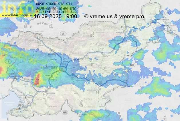 Radarska karta padavin