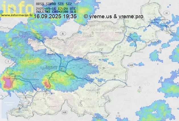Radarska karta padavin